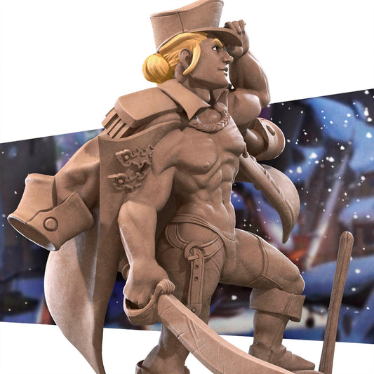 Ken Sawyer, The Exotic Marine (Medium) - Tabletop Figure for Dungeons & Dragons, DnD, Pathfinder RPGs, TTRPG