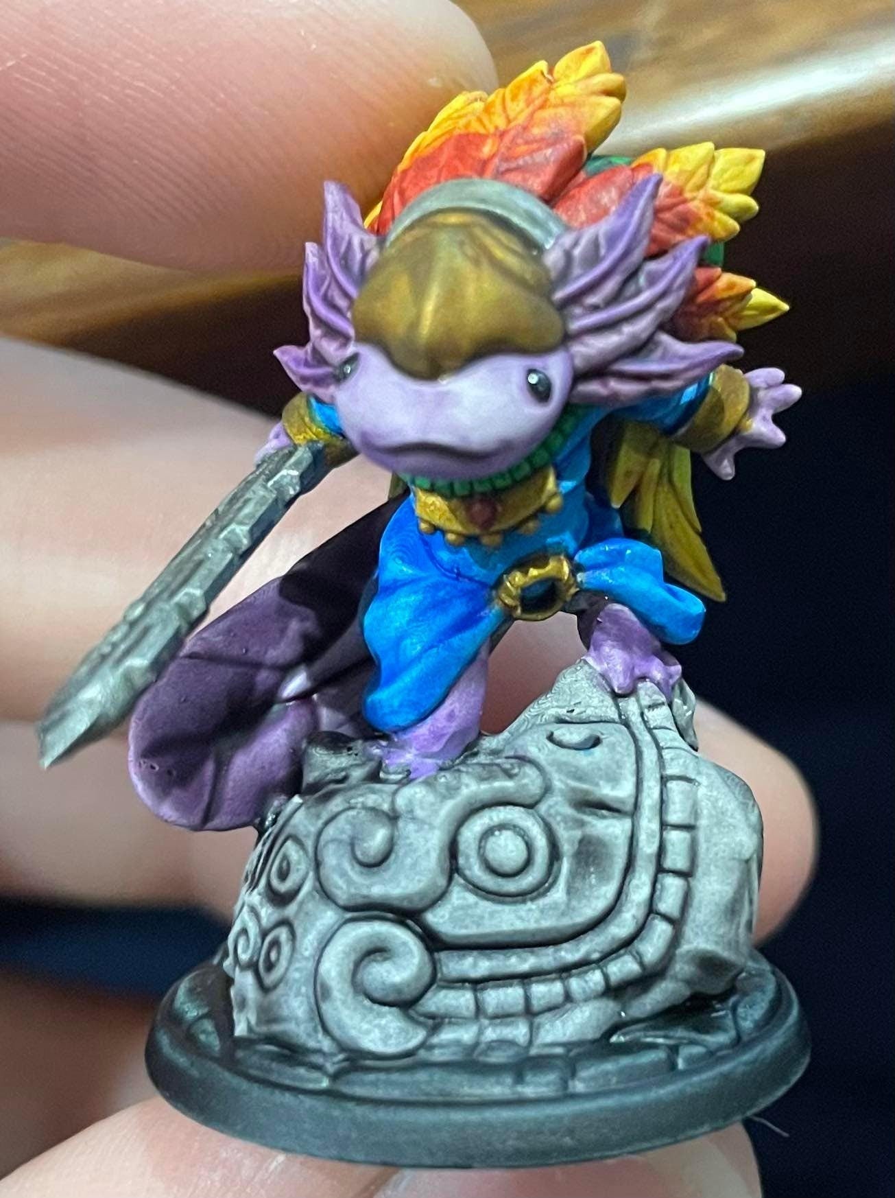 Aztec Axolotl (Medium) - Tabletop Figure for Dungeons & Dragons, DnD, Pathfinder RPGs, TTRPG