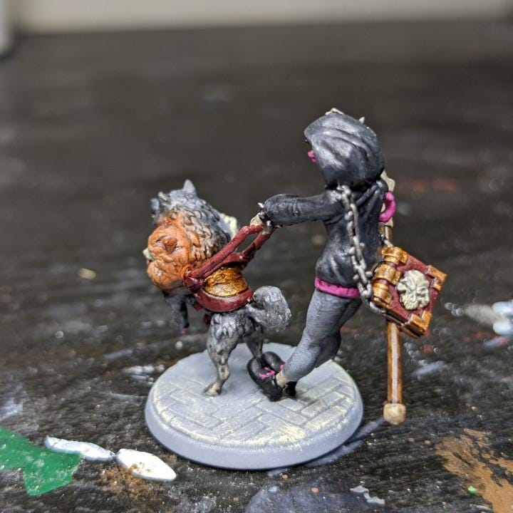 Kelsey The Blind Warlock (Medium) - Tabletop Figure for Dungeons & Dragons, DnD, Pathfinder RPGs, TTRPG