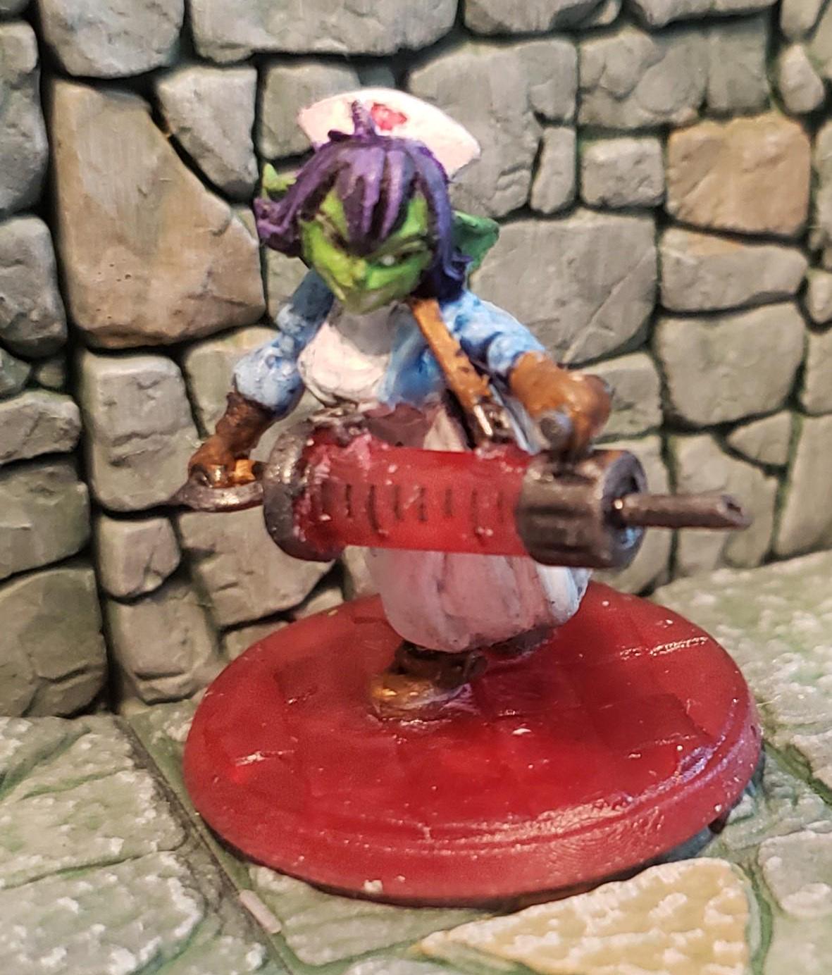 Needles The Goblin Nurse (Medium) - Tabletop Figure for Dungeons & Dragons, DnD, Pathfinder RPGs, TTRPG