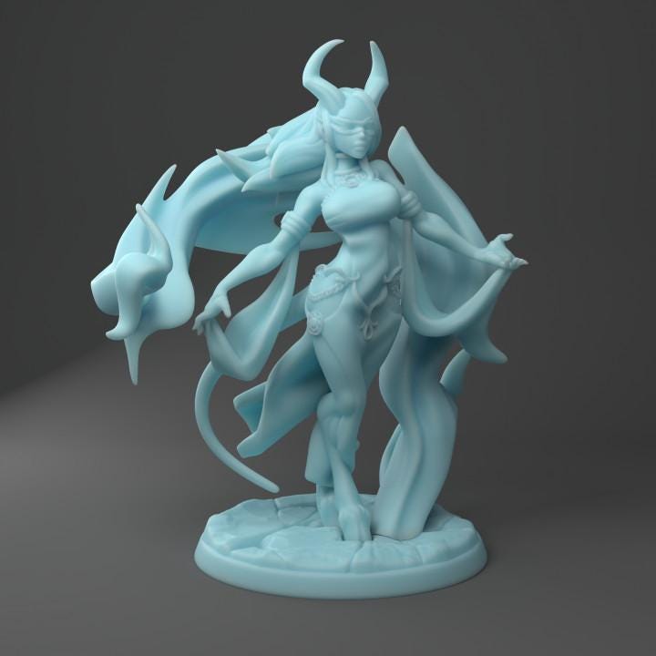 Alytress, Grand Warlock (Medium) - Tabletop Figure for Dungeons & Dragons, DnD, Pathfinder RPGs, TTRPG