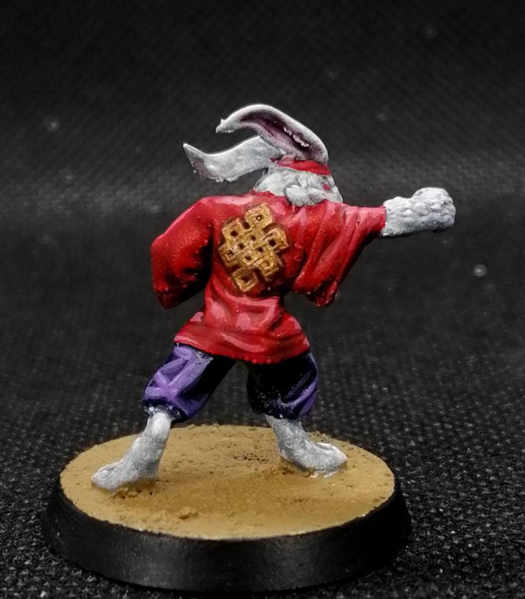 Bun-lee, Rabbitfolk Monk (Medium) - Tabletop Figure for Dungeons & Dragons, DnD, Pathfinder RPGs, TTRPG