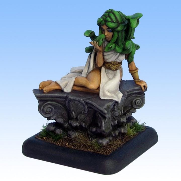 Meddy The Medusa (Medium) - Tabletop Figure for Dungeons & Dragons, DnD, Pathfinder RPGs, TTRPG