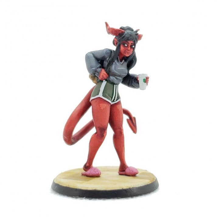 Macy, The Tired Student Succubus (Medium) - Tabletop Figure for Dungeons & Dragons, DnD, Pathfinder RPGs, TTRPG