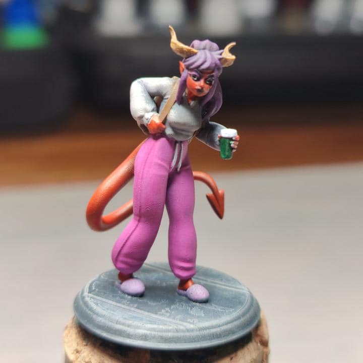 Macy, The Tired Student Succubus (Medium) - Tabletop Figure for Dungeons & Dragons, DnD, Pathfinder RPGs, TTRPG