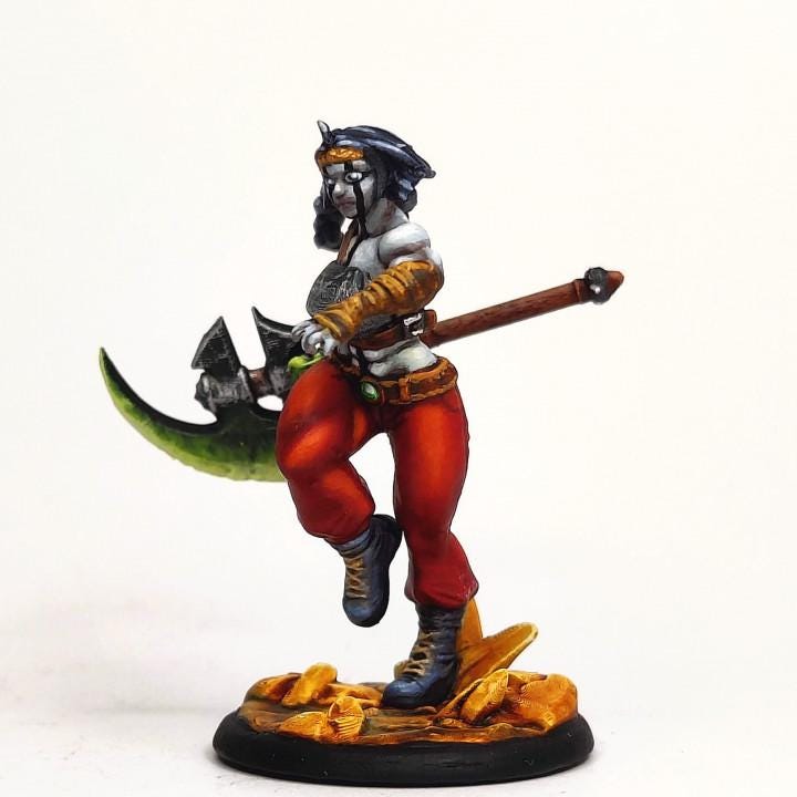 Millie, The Human Barbarian (Medium) - Tabletop Figure for Dungeons & Dragons, DnD, Pathfinder RPGs, TTRPG