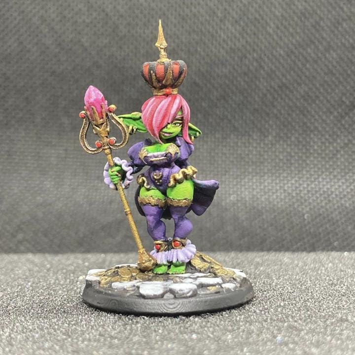 Goblin Queen (Medium) - Tabletop Figure for Dungeons & Dragons, DnD, Pathfinder RPGs, TTRPG