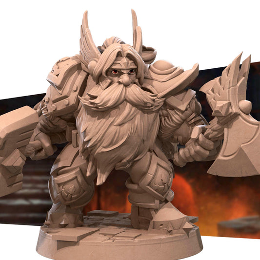 Dwarf General (Medium) - Tabletop Figure for Dungeons & Dragons, DnD, Pathfinder RPGs, TTRPG