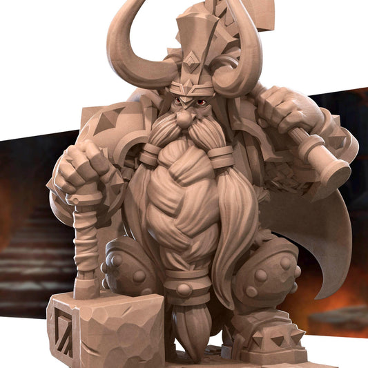 Dwarf King (Medium) - Tabletop Figure for Dungeons & Dragons, DnD, Pathfinder RPGs, TTRPG