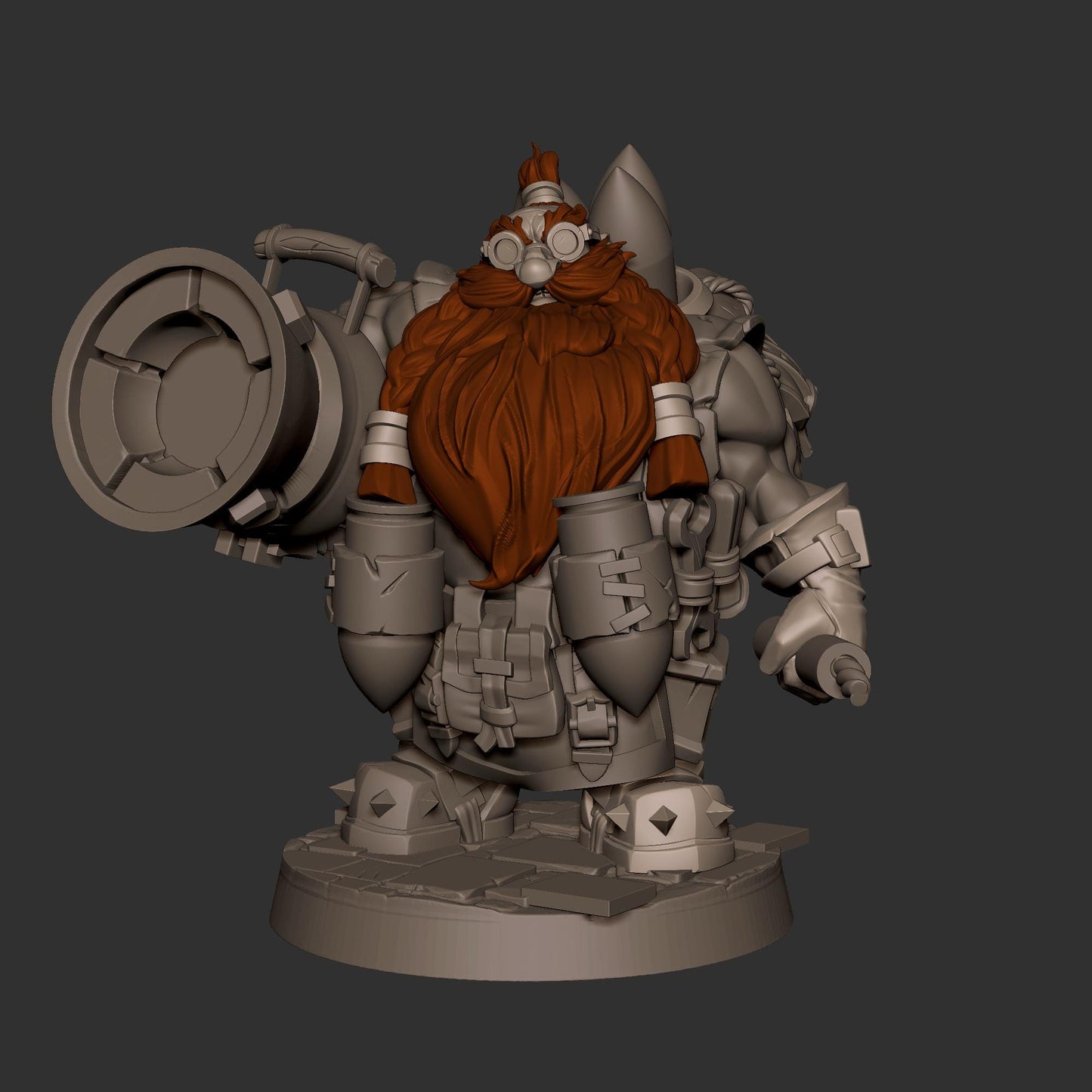 Dwarf Artillerist (Medium) - Tabletop Figure for Dungeons & Dragons, DnD, Pathfinder RPGs, TTRPG