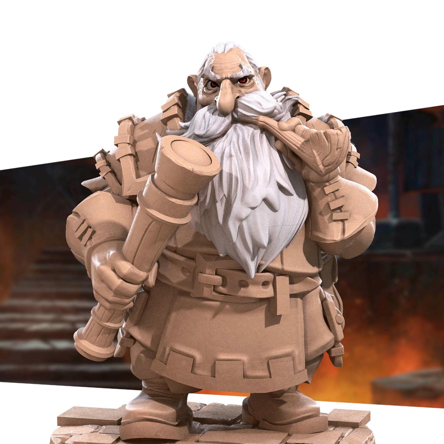 Dwarf Watchman (Medium) - Tabletop Figure for Dungeons & Dragons, DnD, Pathfinder RPGs, TTRPG