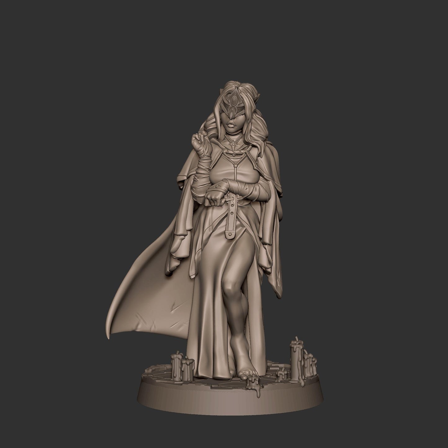 Sofia, The Firekeeper (Medium) - Tabletop Figure for Dungeons & Dragons, DnD, Pathfinder RPGs, TTRPG