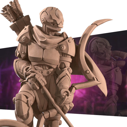 Warforged Ranger (Medium) - Tabletop Figure for Dungeons & Dragons, DnD, Pathfinder RPGs, TTRPG