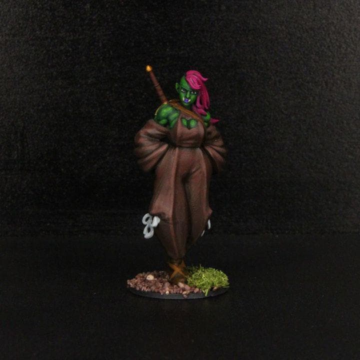 Janan, The Orc Warrior (Medium) - Tabletop Figure for Dungeons & Dragons, DnD, Pathfinder RPGs, TTRPG