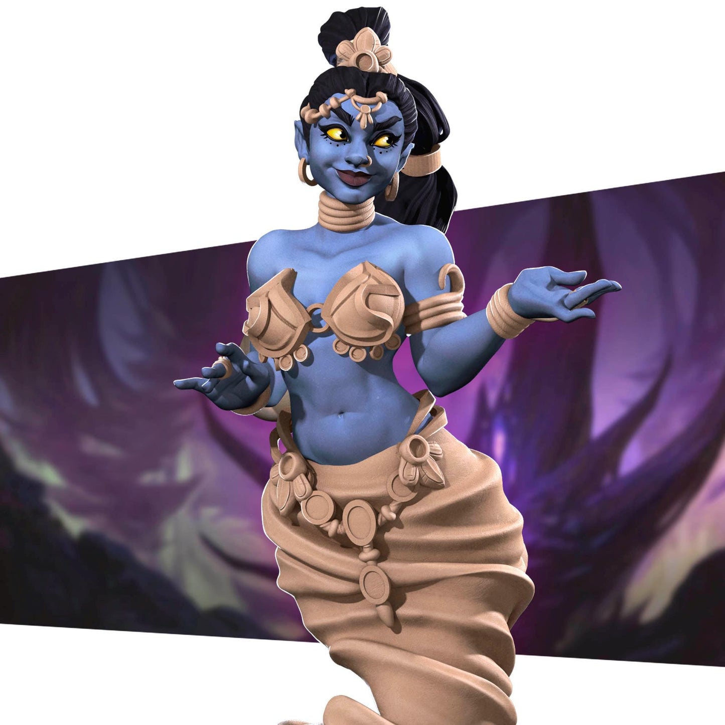 Jasmine, The Air Djinn (Large) - Tabletop Figure for Dungeons & Dragons, DnD, Pathfinder RPGs, TTRPG