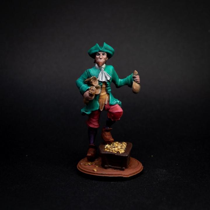 Pirate Dealer NPC (Medium) - Tabletop Figure for Dungeons & Dragons, DnD, Pathfinder RPGs, TTRPG