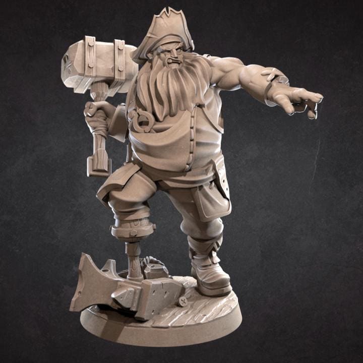 Andre, The Blacksmith NPC (Medium) - Tabletop Figure for Dungeons & Dragons, DnD, Pathfinder RPGs, TTRPG