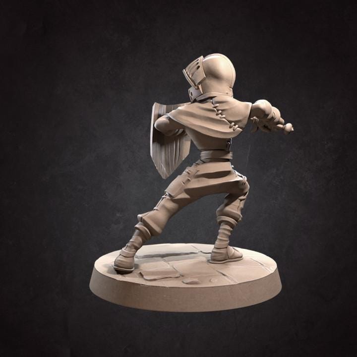 Young Fighter Squire (Medium) - Tabletop Figure for Dungeons & Dragons, DnD, Pathfinder RPGs, TTRPG