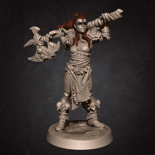 Irya, The Barbarian (Medium) - Tabletop Figure for Dungeons & Dragons, DnD, Pathfinder RPGs, TTRPG