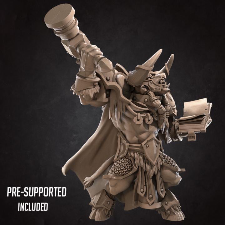 Minotaur Paladin (Large) - Tabletop Figure for Dungeons & Dragons, DnD, Pathfinder RPGs, TTRPG