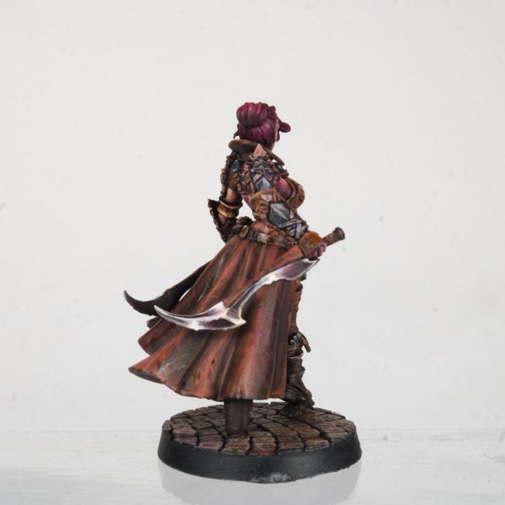 Lilith, the Double-Edged Rogue (Medium) - Tabletop Figure for Dungeons & Dragons, DnD, Pathfinder RPGs, TTRPG