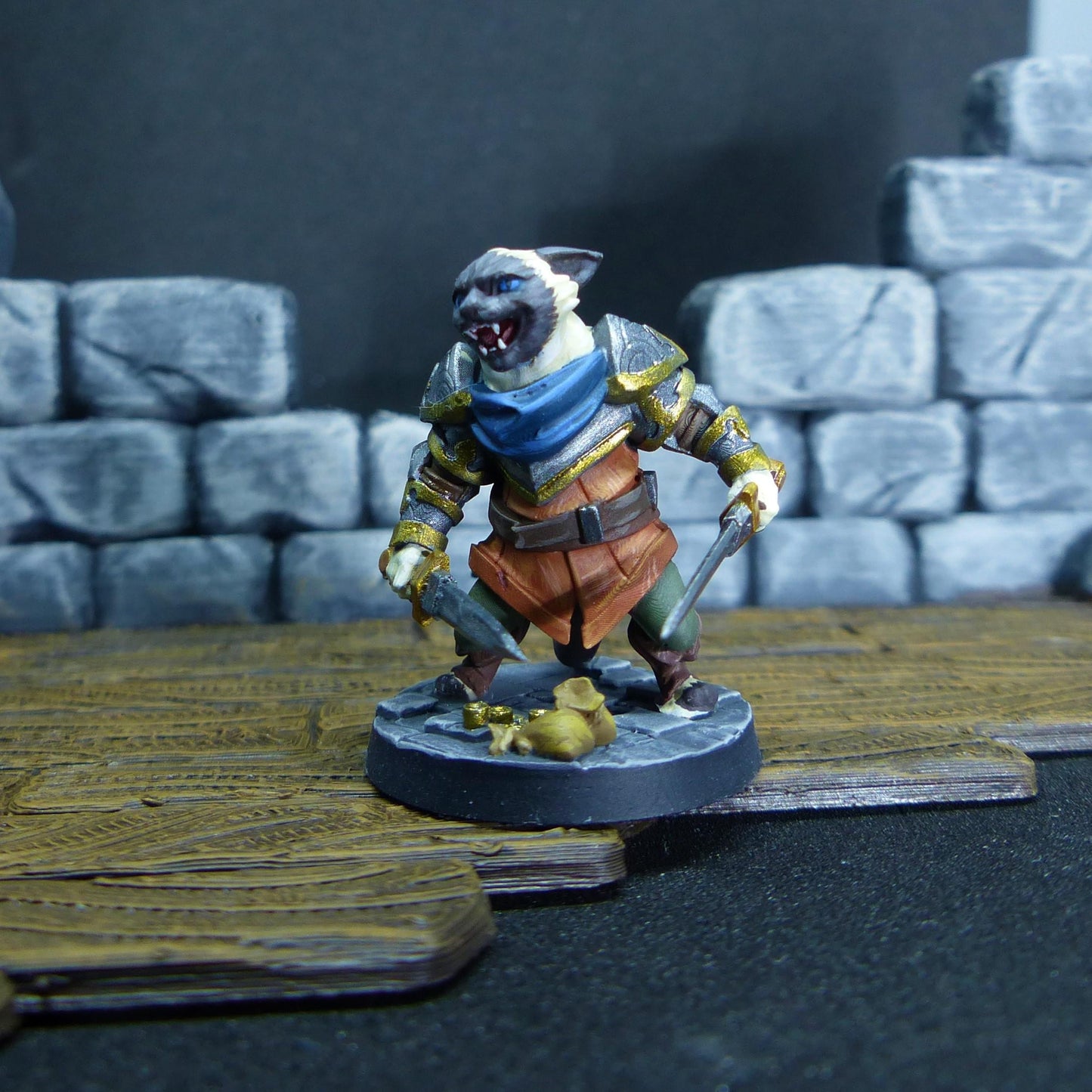 Cat Rogue (Medium) - Tabletop Figure for Dungeons & Dragons, DnD, Pathfinder RPGs, TTRPG