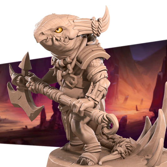 Kobold Fighter (Medium) - Tabletop Figure for Dungeons & Dragons, DnD, Pathfinder RPGs, TTRPG