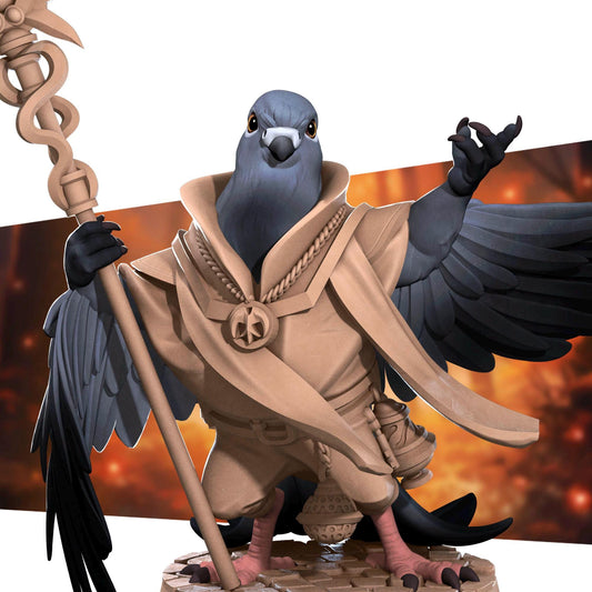 Pigeonfolk Cleric (Medium) - Tabletop Figure for Dungeons & Dragons, DnD, Pathfinder RPGs, TTRPG