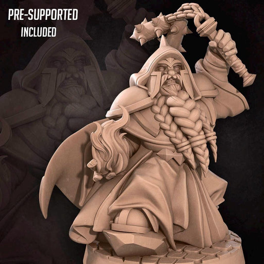 Duergar Cleric (Medium) - Tabletop Figure for Dungeons & Dragons, DnD, Pathfinder RPGs, TTRPG