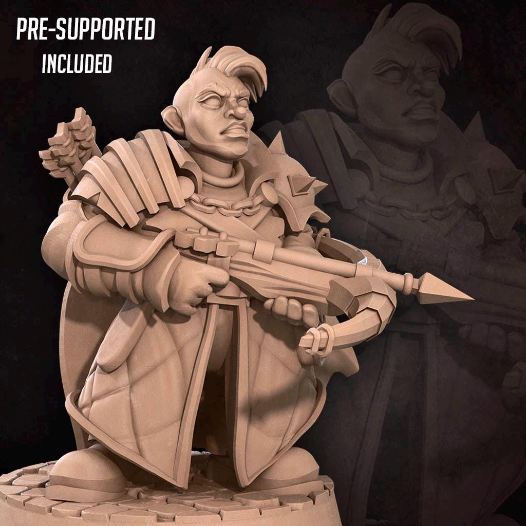 Duergar Ranger (Medium) - Tabletop Figure for Dungeons & Dragons, DnD, Pathfinder RPGs, TTRPG