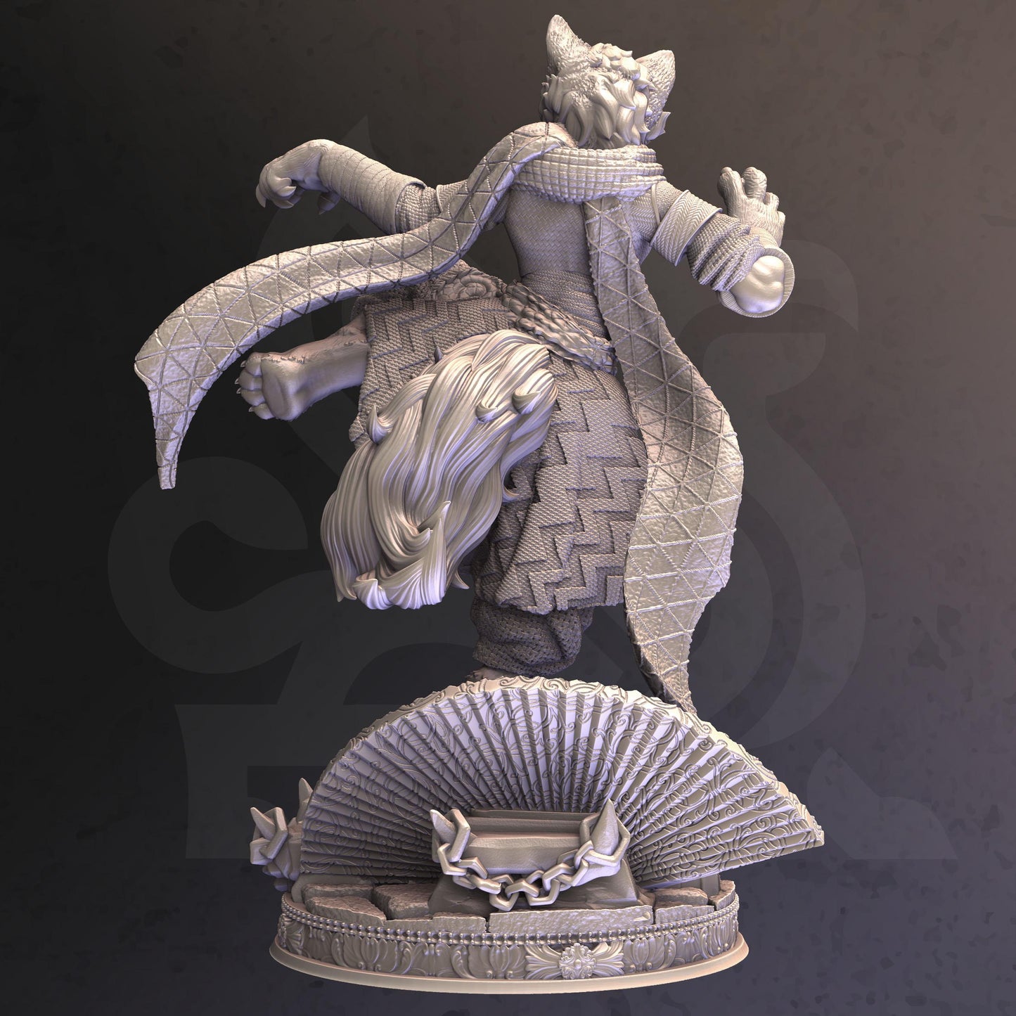 Catfolk Monk Assassin - Katrin Veldius - Tabletop Figure for Dungeons & Dragons, DnD, Pathfinder RPGs, TTRPG