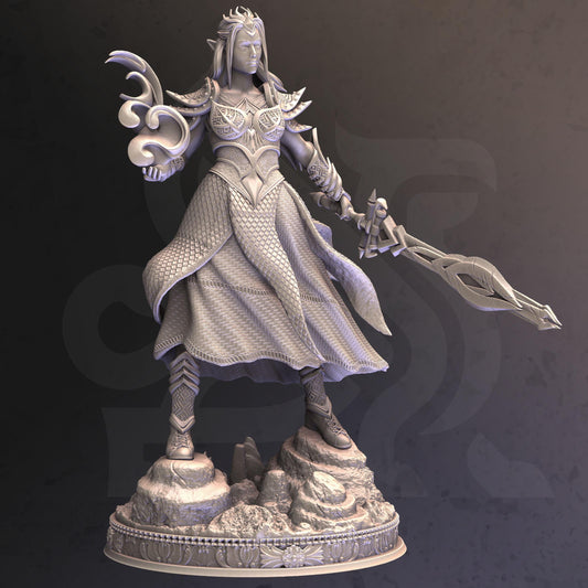 Hex Bladed Warlock - Elaina Naire (Medium) - Tabletop Figure for Dungeons & Dragons, DnD, Pathfinder RPGs, TTRPG