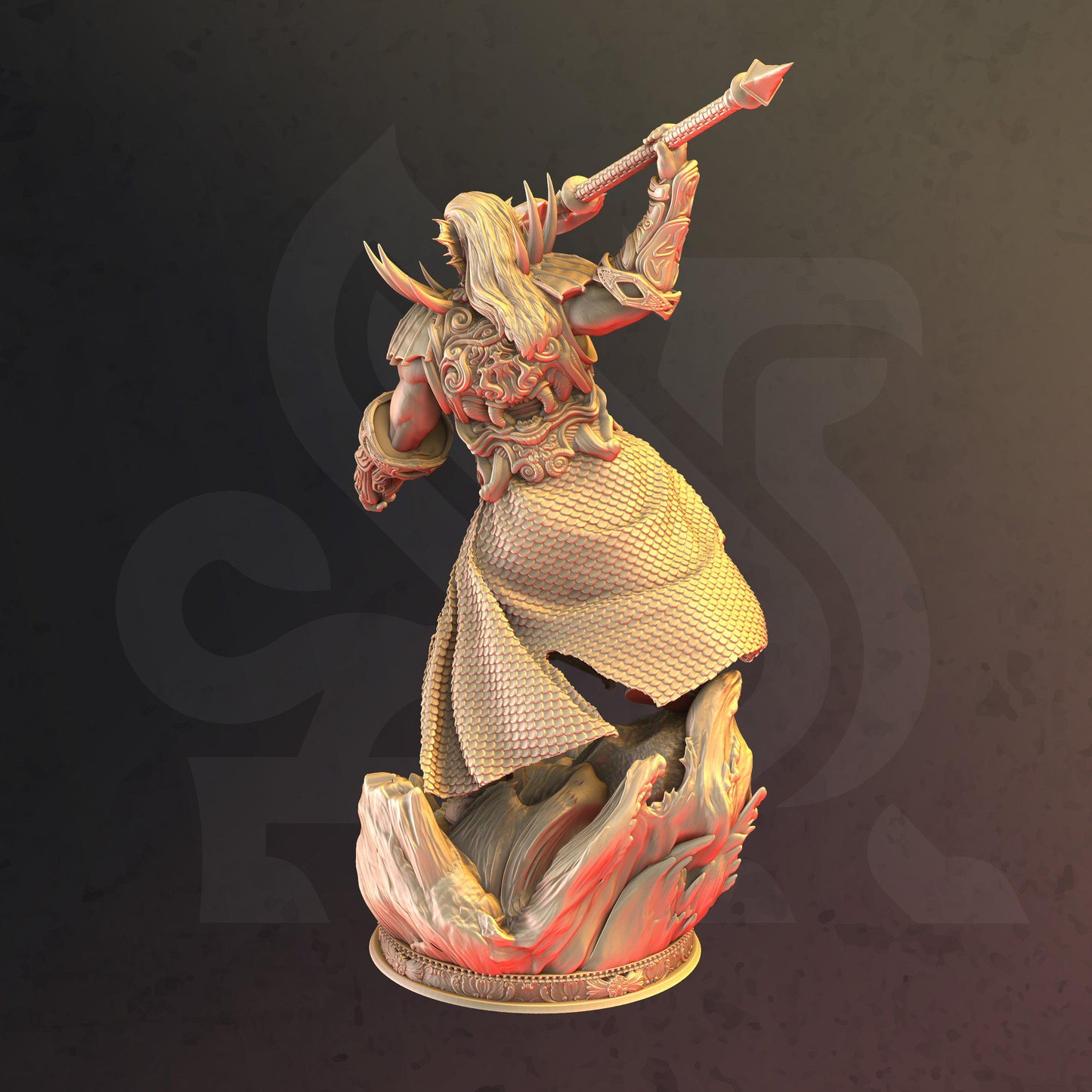 Water Genasi Warrior - Torrent - Tabletop Figure for Dungeons & Dragons, DnD, Pathfinder RPGs, TTRPG