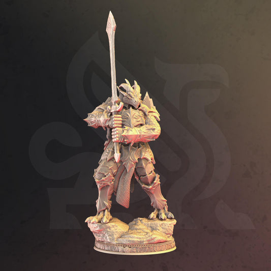 Dragonborn Paladin - Krimmdar (Medium) - Tabletop Figure for Dungeons & Dragons, DnD, Pathfinder RPGs, TTRPG