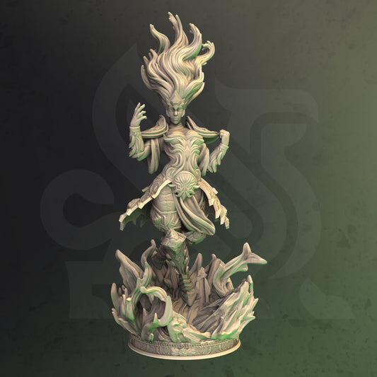 Fiery Sorceress - Erimila - Tabletop Figure for Dungeons & Dragons, DnD, Pathfinder RPGs, TTRPG