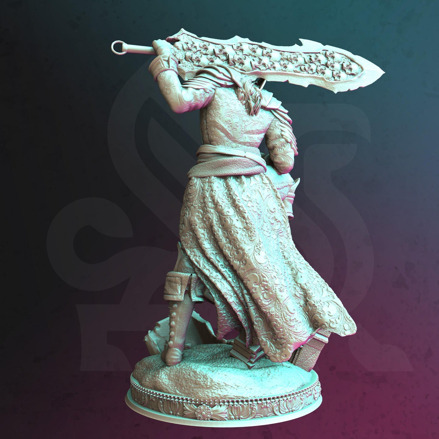 Vampire Swordsman - Almenhier - Tabletop Figure for Dungeons & Dragons, DnD, Pathfinder RPGs, TTRPG