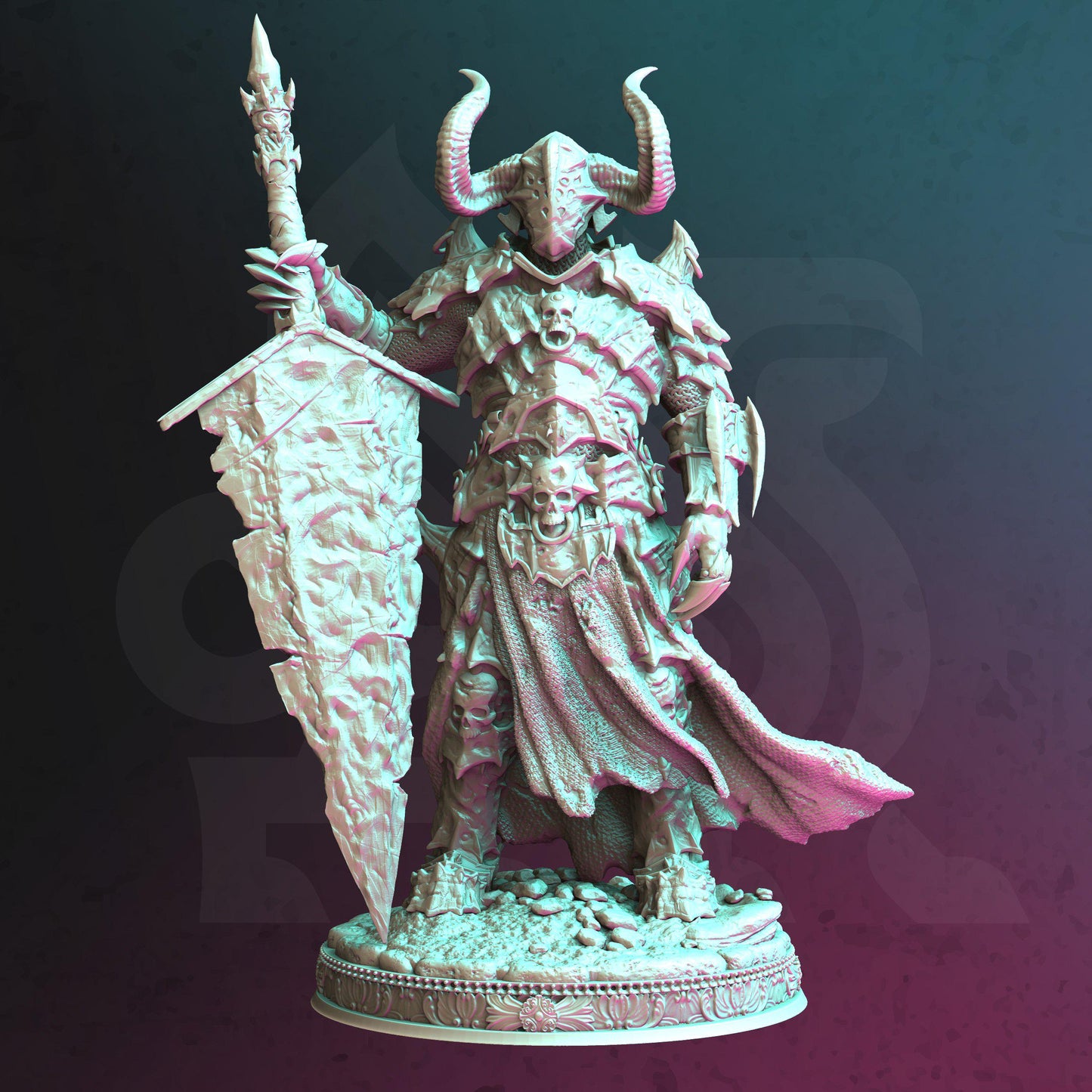 Death Knight - Morian Fairhair - Tabletop Figure for Dungeons & Dragons, DnD, Pathfinder RPGs, TTRPG