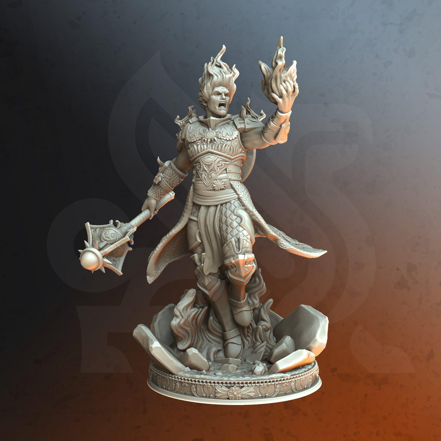 Sun Cleric - Suraci - Tabletop Figure for Dungeons & Dragons, DnD, Pathfinder RPGs, TTRPG