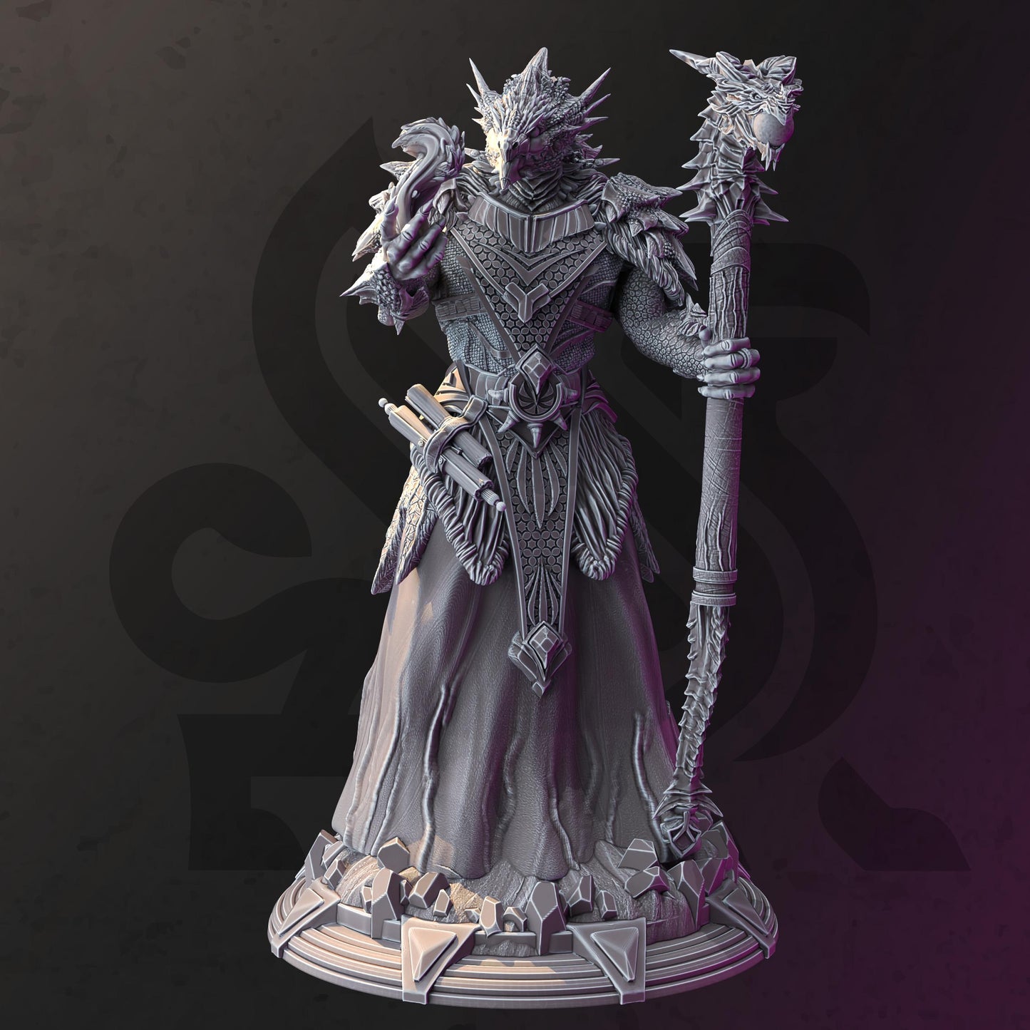 Dragonborn Wild Sorcerer - Artizak (Medium) - Tabletop Figure for Dungeons & Dragons, DnD, Pathfinder RPGs, TTRPG