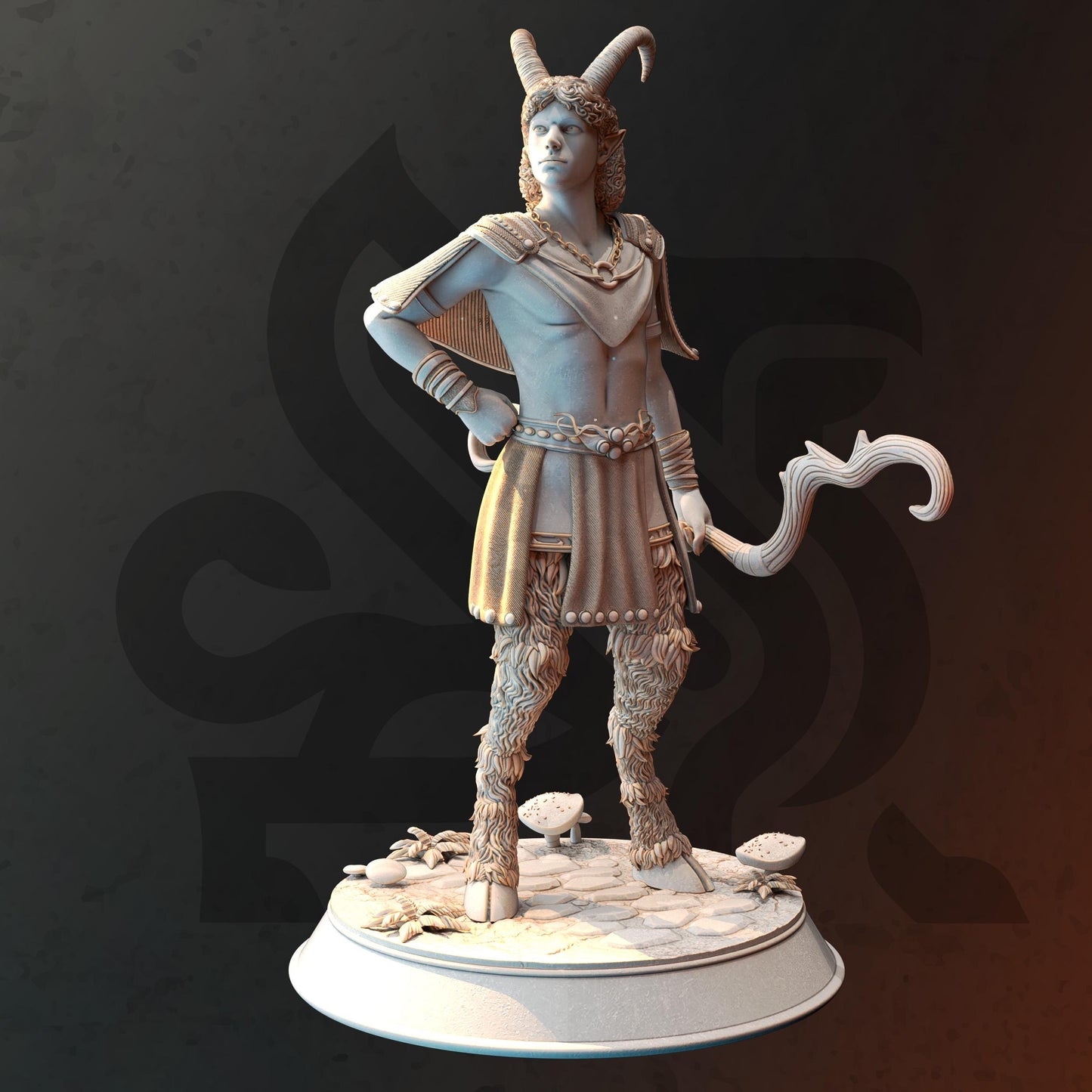 Satyr Moon Ranger - Ranacio Of Havenmond (Medium) - Tabletop Figure for Dungeons & Dragons, DnD, Pathfinder RPGs, TTRPG