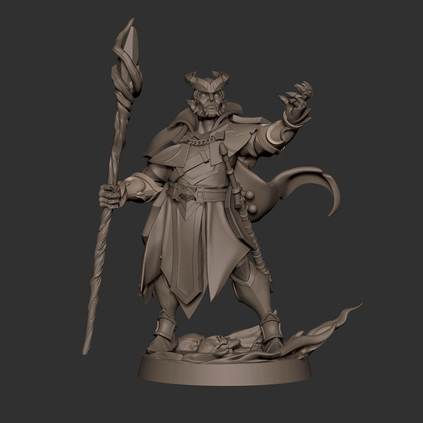 Tiefling Warlock (Medium) - Tabletop Figure for Dungeons & Dragons, DnD, Pathfinder RPGs, TTRPG