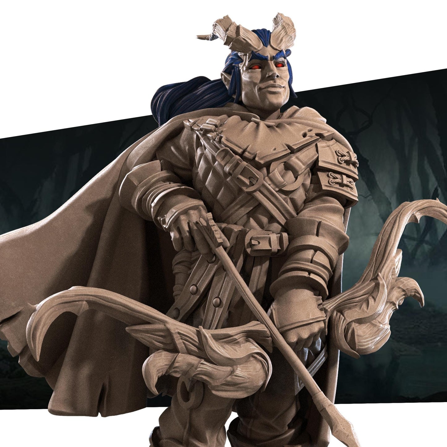 Tiefling Ranger (Medium) - Tabletop Figure for Dungeons & Dragons, DnD, Pathfinder RPGs, TTRPG