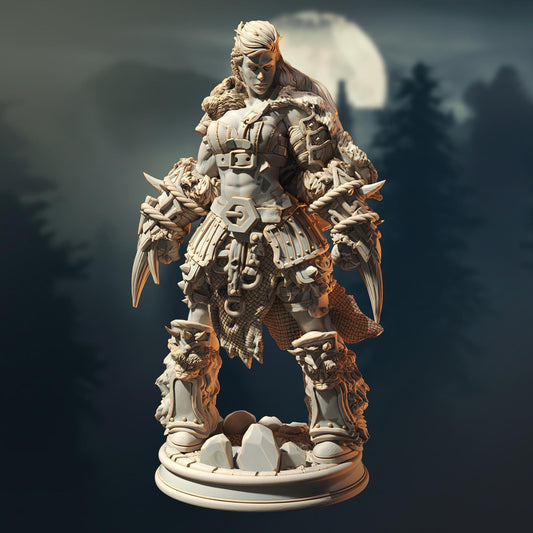 Human Berserker Barbarian - Hilda Bjornstain (Medium) - Tabletop Figure for Dungeons & Dragons, DnD, Pathfinder RPGs, TTRPG