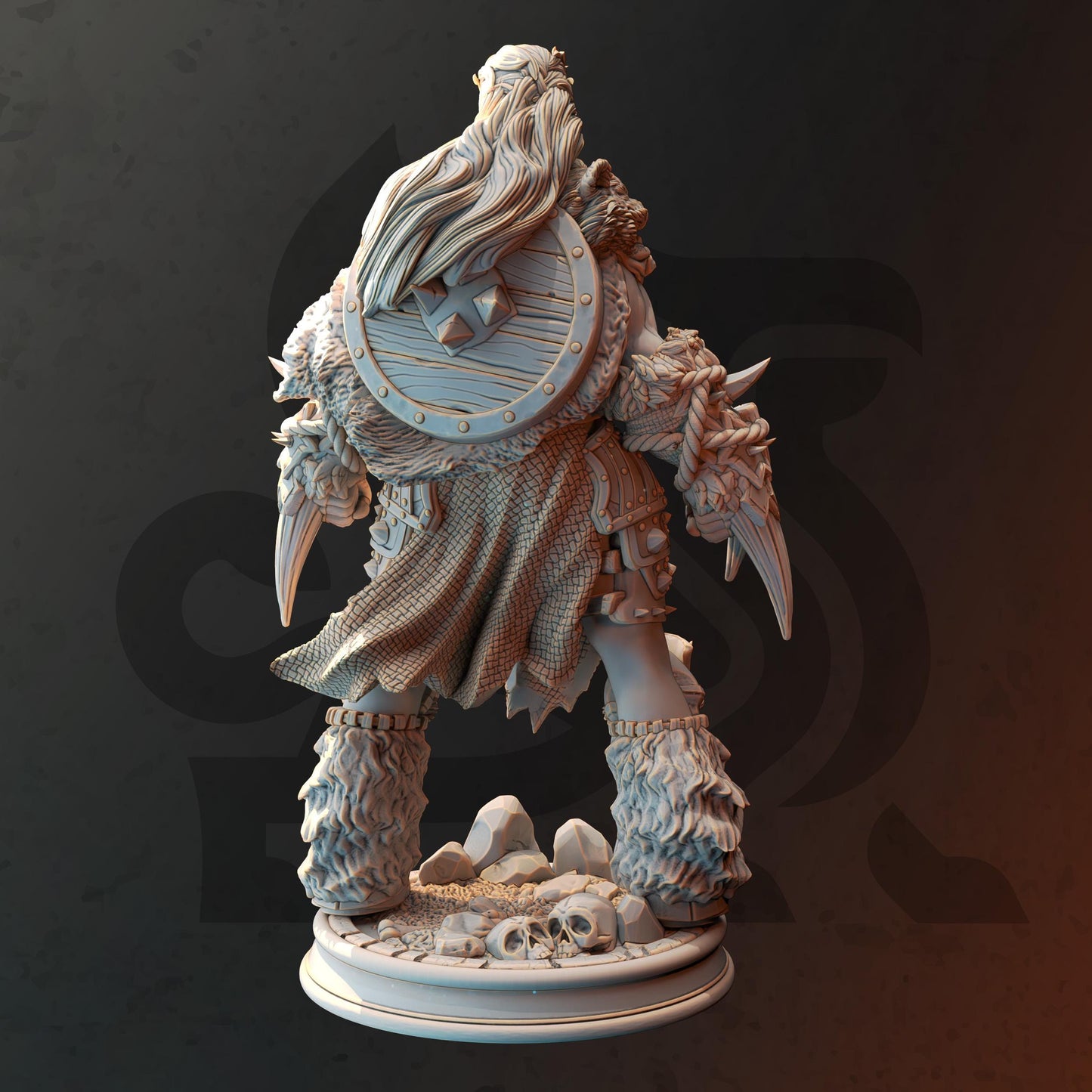 Human Berserker Barbarian - Hilda Bjornstain - 3D Printed Tabletop Figure for Dungeons & Dragons, DnD, Pathfinder RPGs, TTRPG