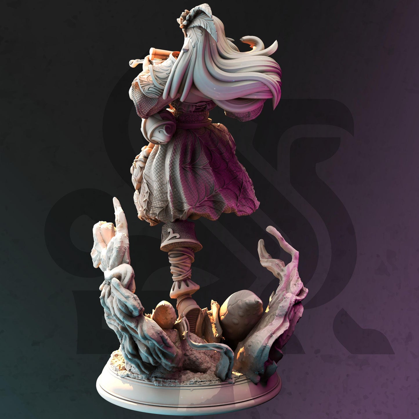 Drow Spider Charmer - Prednith the Precious (Medium) - 3D Printed Tabletop Figure for Dungeons & Dragons, DnD, Pathfinder RPGs, TTRPG