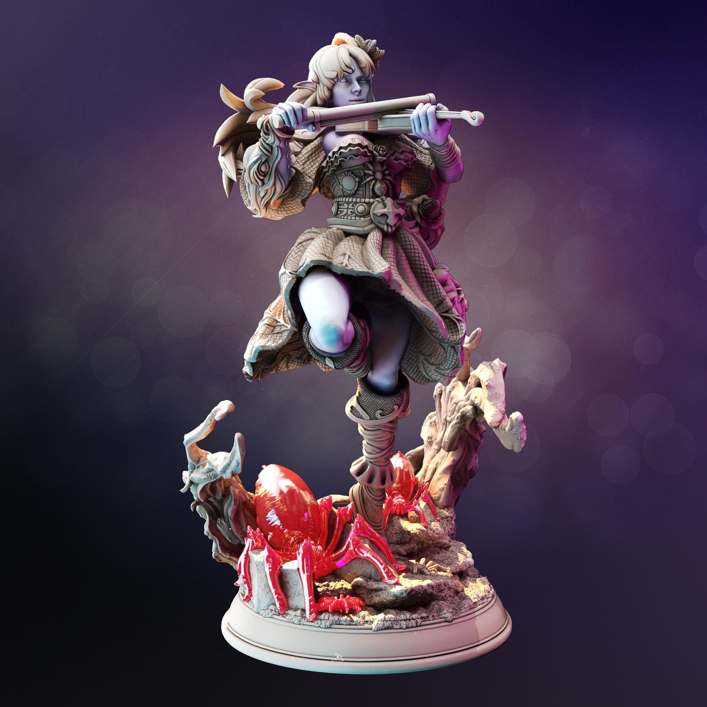 Drow Spider Charmer - Prednith the Precious (Medium) - 3D Printed Tabletop Figure for Dungeons & Dragons, DnD, Pathfinder RPGs, TTRPG