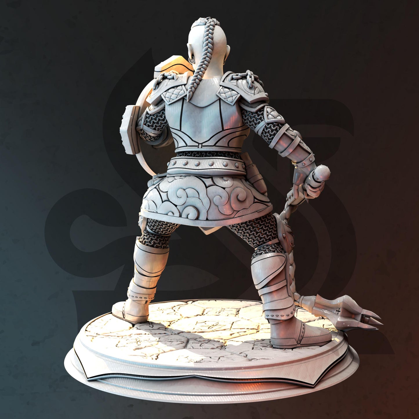 Dwarf Knowledge Cleric - Tergrid - 3D Printed Tabletop Figure for Dungeons & Dragons, DnD, Pathfinder RPGs, TTRPG