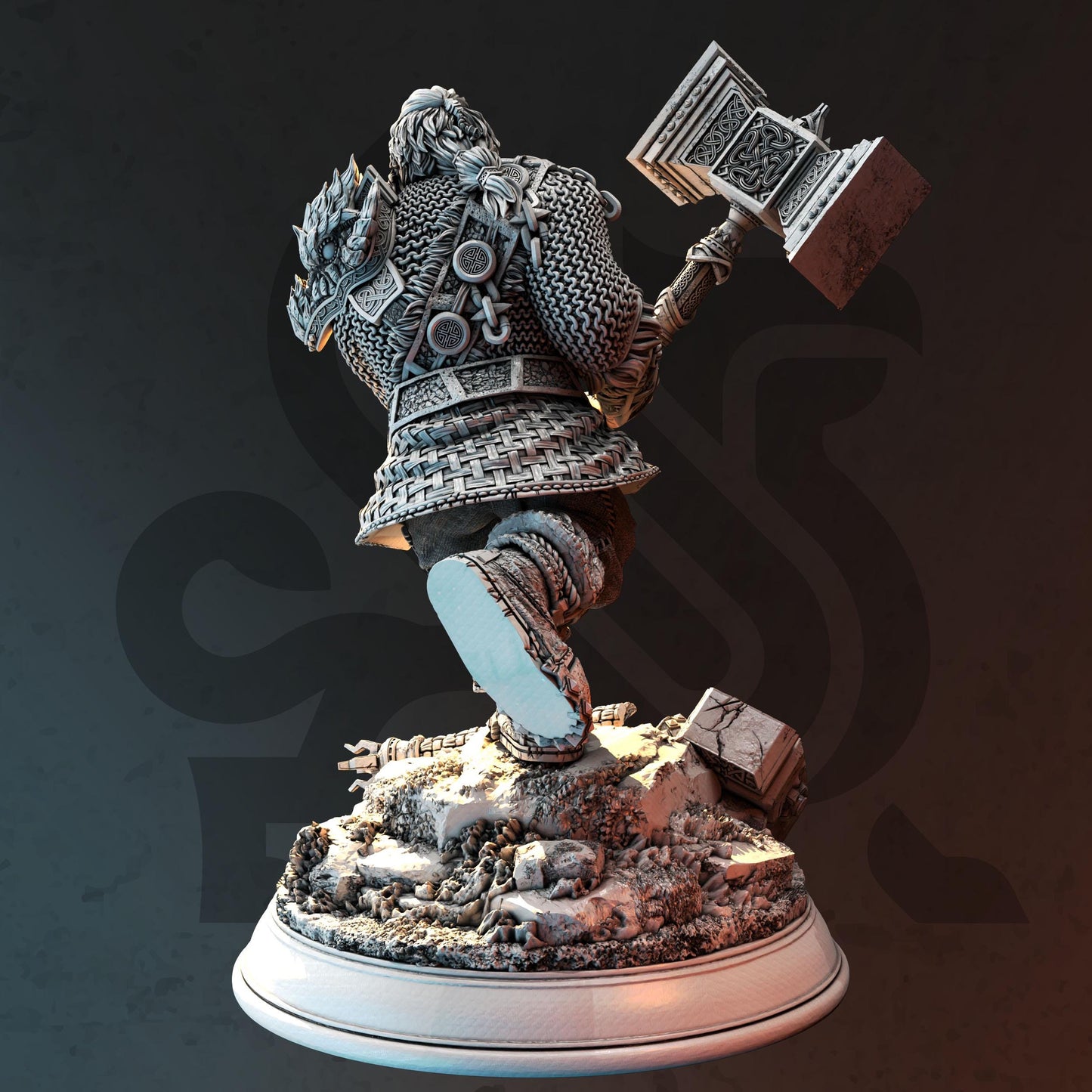 Elite Dwarf Barbarian - Rend 'Madbeard' Mathias (Medium) - Tabletop Figure for Dungeons & Dragons, DnD, Pathfinder RPGs, TTRPG