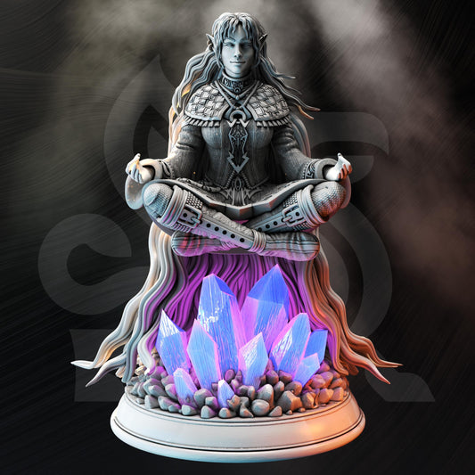 Elf Storm Sorcerer - Misti Cloudburst (Medium) - Tabletop Figure for Dungeons & Dragons, DnD, Pathfinder RPGs, TTRPG