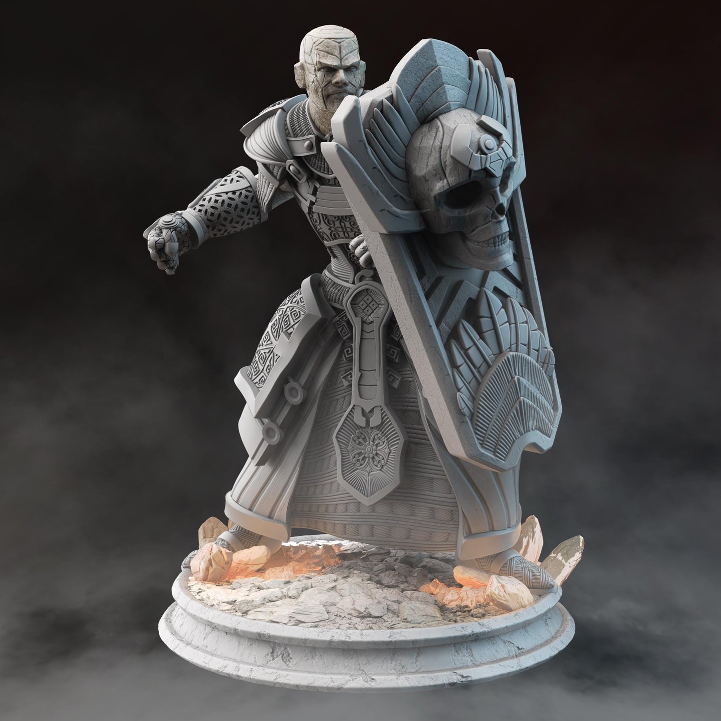 Earth Genasi Vanguard - Kotta Terran (Medium) - Tabletop Figure for Dungeons & Dragons, DnD, Pathfinder RPGs, TTRPG